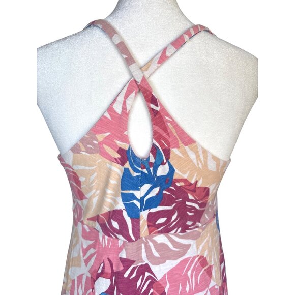 Patagonia Size Medium Dress Amber Dawn Tropical Fit Flare Floral Racer Back - Picture 6 of 10